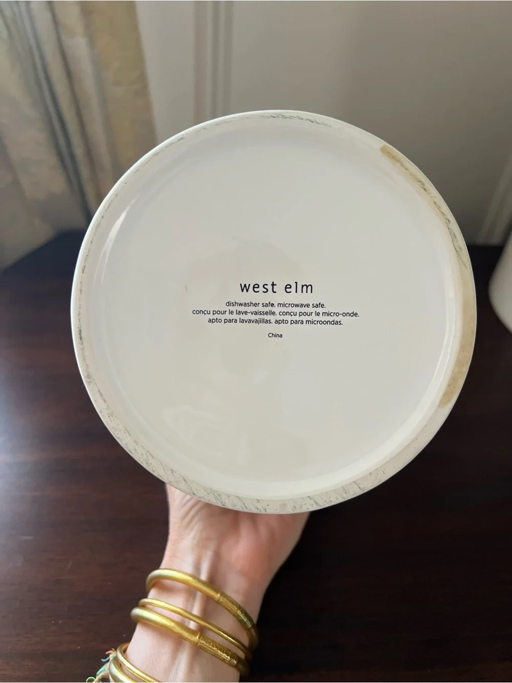 COFFEE Canister - West Elm White Stoneware Medium - Modern Kitchen Storage